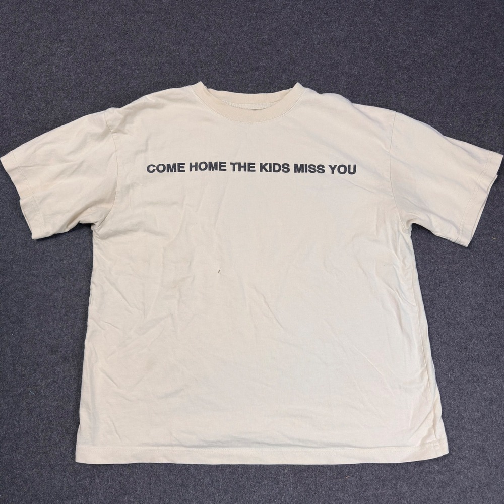 Jack Harlow Come Home The Kids Miss You Oversized Graphic T Shirt Cream L